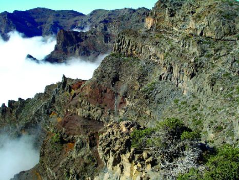 Detalle de las paredes de la Caldera de Taburiente